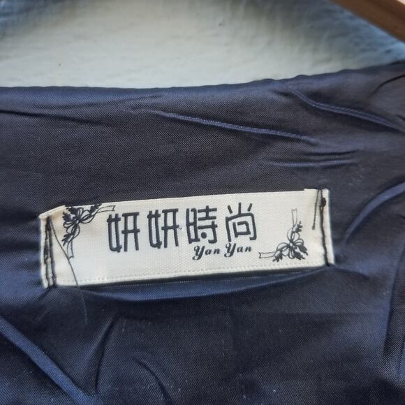 Yan Yan | Black Button Up Jacket w/ Mesh Details - Picture 6 of 6